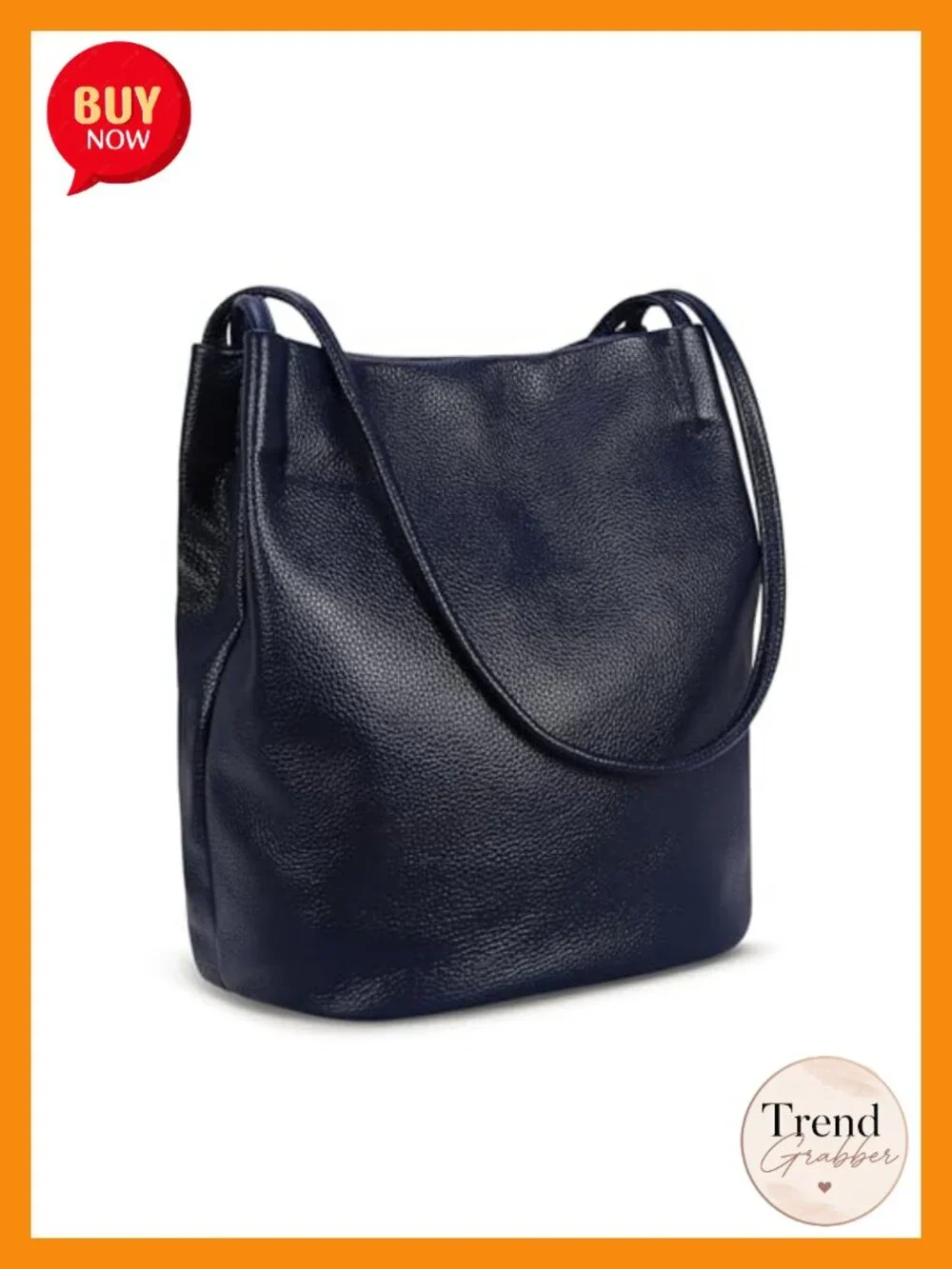 Genuine Leather Hobo Tote Bag, Roomy Shoulder Purse, Magnetic Snap Closure