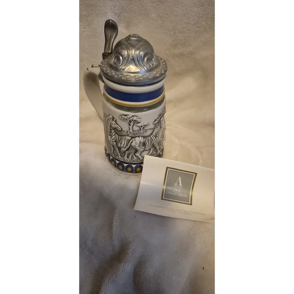 Avon Endangered Species Mountain Zebra Mini Beer Stein 1992 Brazil‎