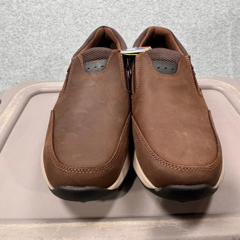 Nunn‎ Bush Slip On Shoes Mens 9W Brown Leather Defender Repellent Loafers NEW