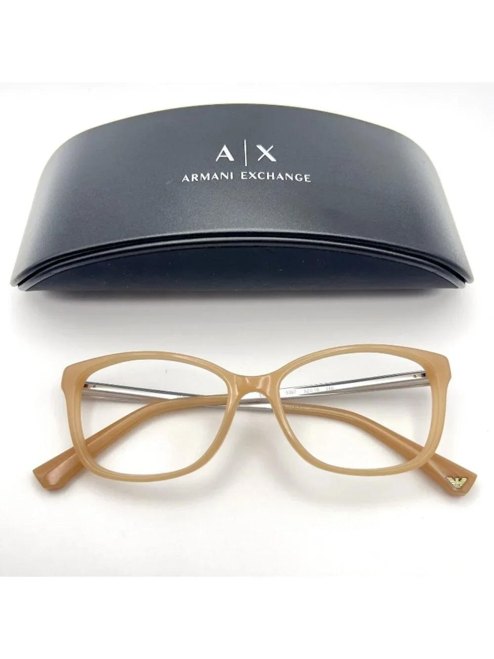 Emporio Armani EA 3026 5087 Eyeglass Sunglass Frames Pearl Peach Beige 52-15-140