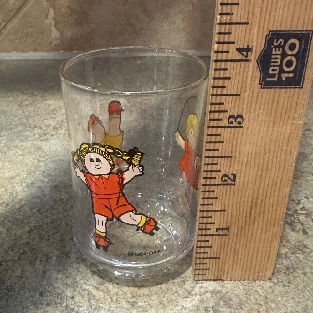 Vintage 1984 Cabbage Patch Kids Drinking Glass Retro Collectible Juice Tumbler