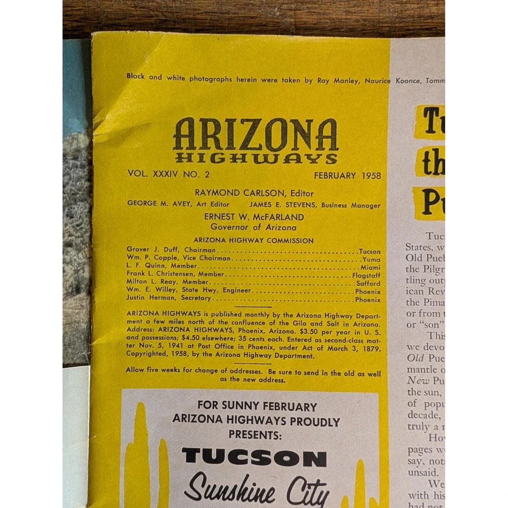 Arizona Highways Magazine vintage february
