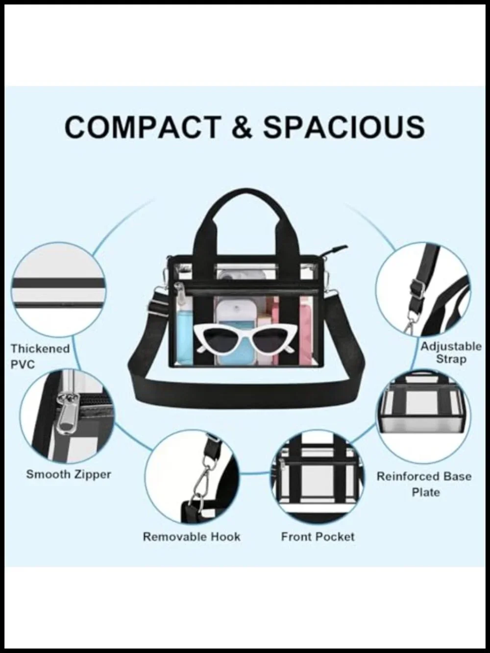 N/A clear satchel