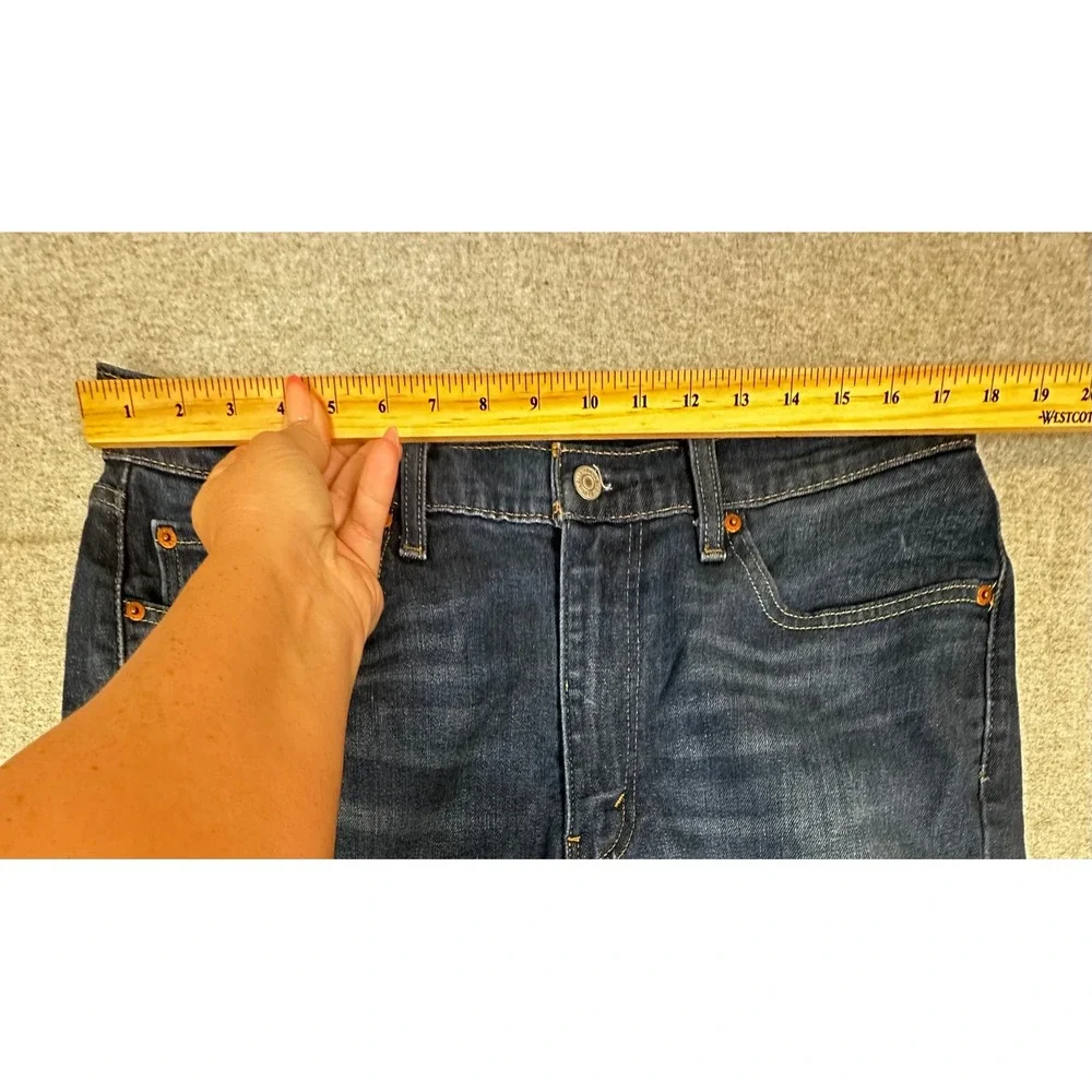 Levis 514 Straight Fit Jeans Mens 36x34 Blue Dark Wash Denim