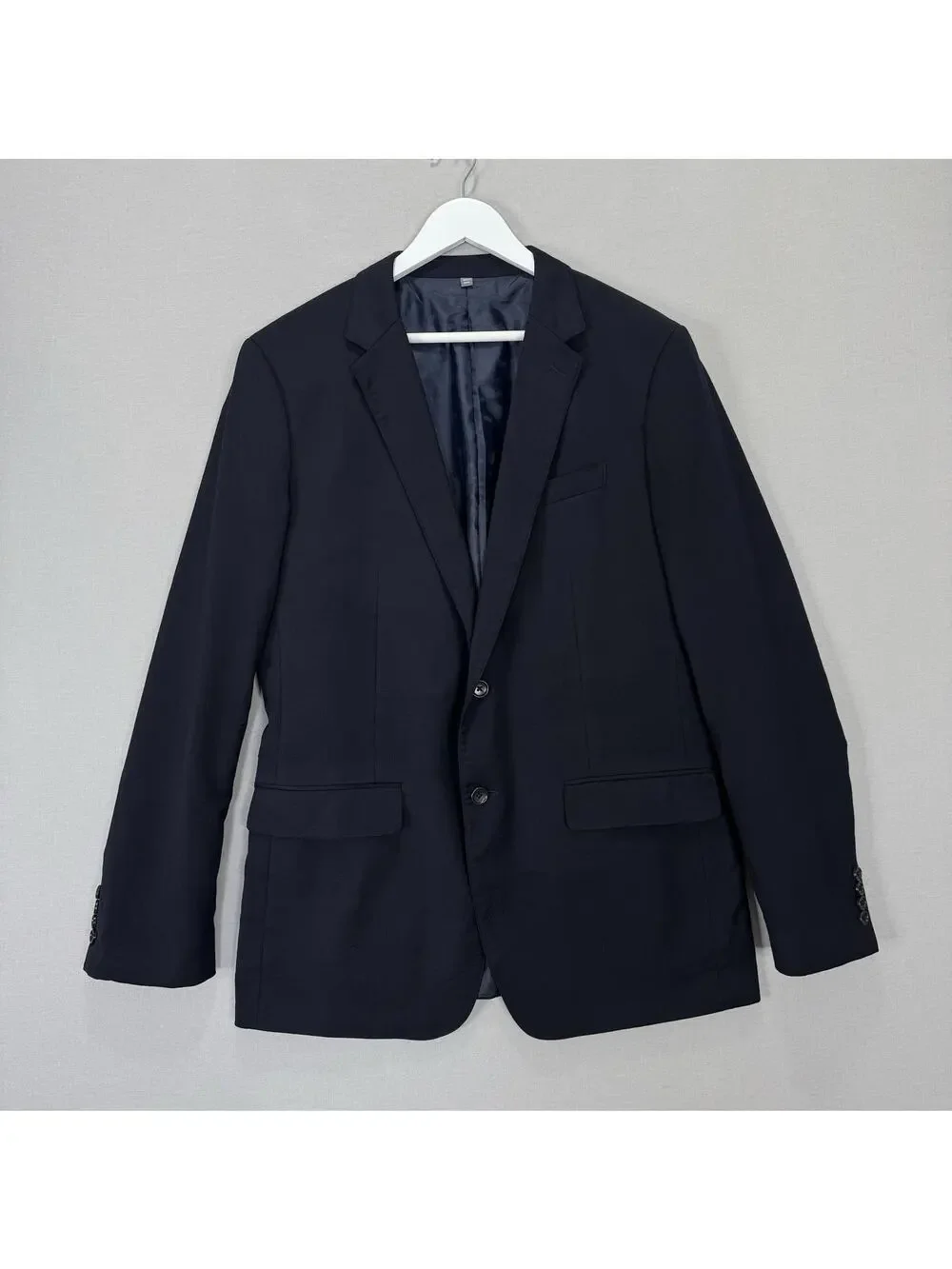 Bonobos Jetsetter Wool Blazer Mens 44L Navy Tailored‎ Stretch Suit Jacket Formal