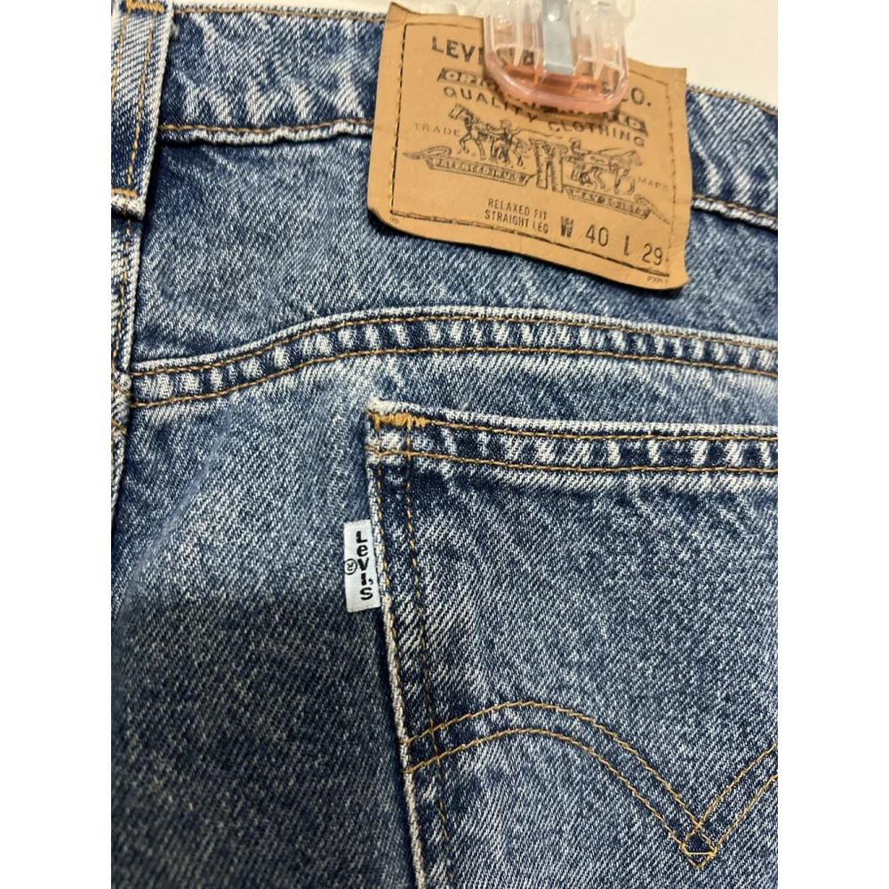 VTG 90s 1997 LEVIS LEVI’S USA‎ Mens 40 x 29 White Tan Jeans Denim Pants