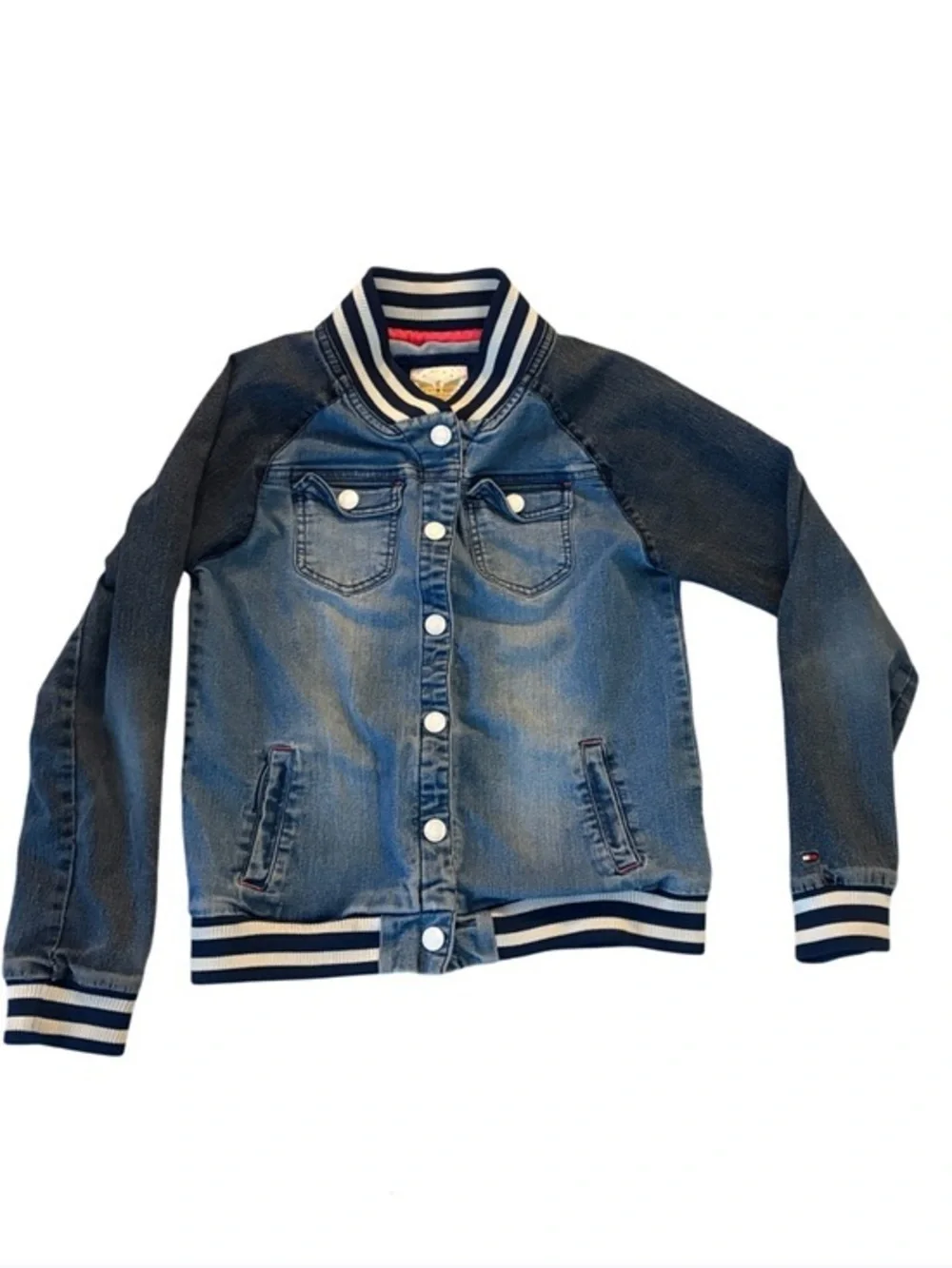 🧥 Tommy Hilfiger Denim Varsity Jacket (Youth L 12/14)
