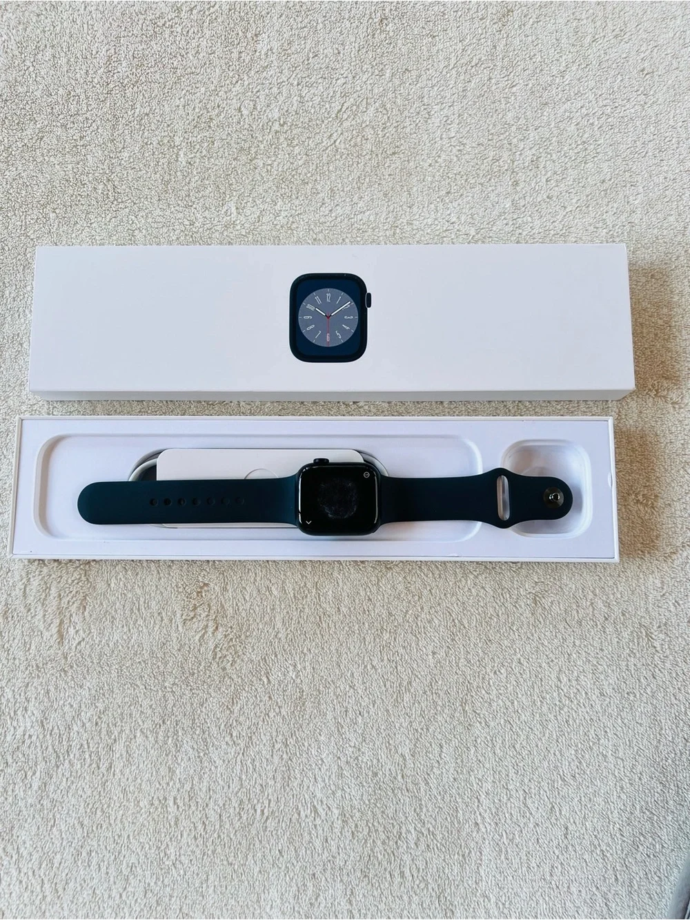 Apple Watch Series 8 Midnight Aluminum Case, Midnight Sport Band, S/M, GPS