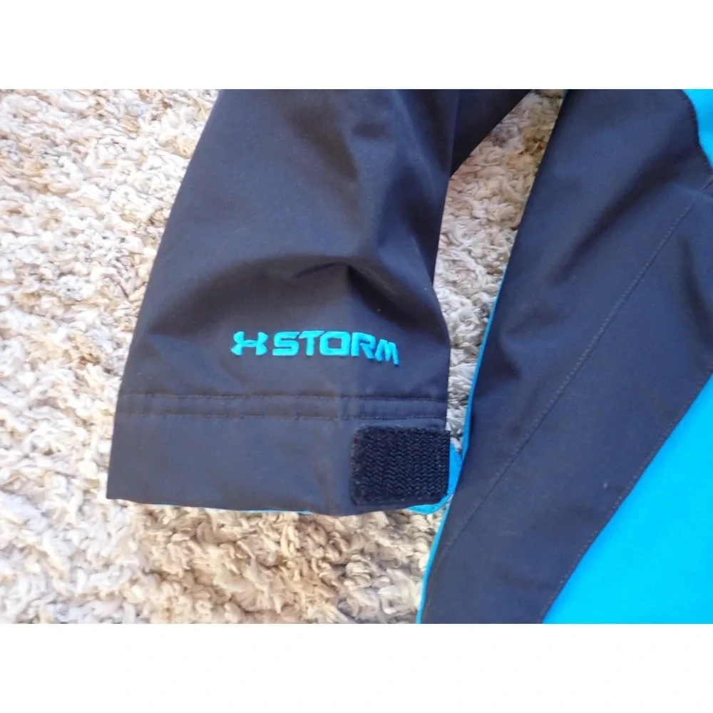 Under Armour Storm Ski Jacket Youth XL Blue Black Excellent Winter‎ Park Resort