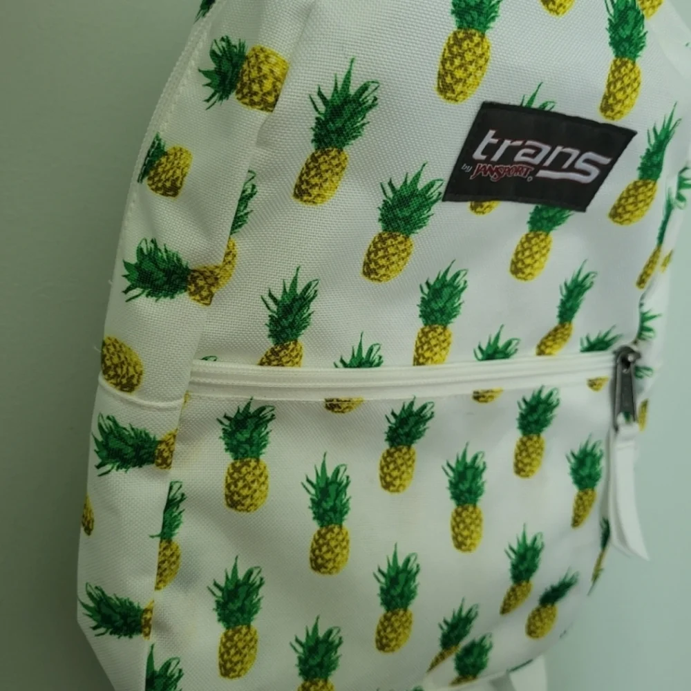 Trans by Jansport‎ Mini Small Pineapple Print Backpack White