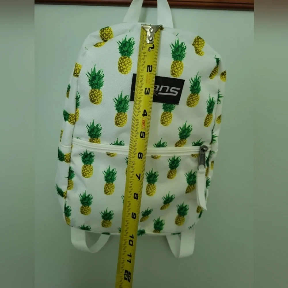 Trans by Jansport‎ Mini Small Pineapple Print Backpack White