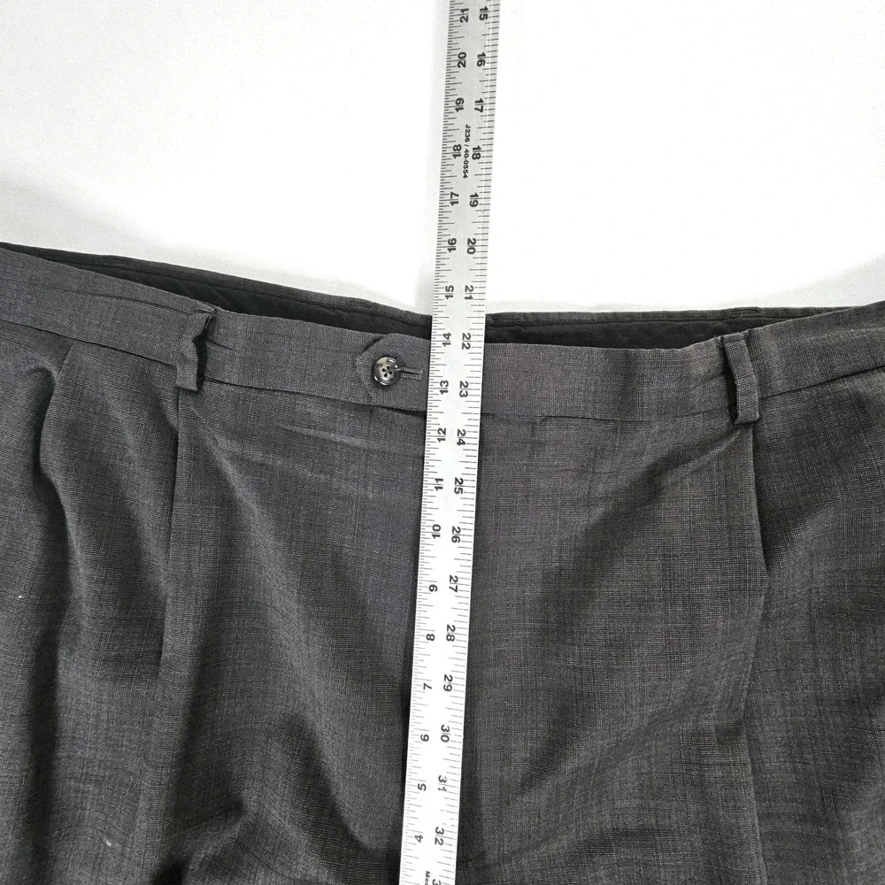 Jos. A. Bank Mens 52L Two Piece Suit Charcoal Gray 100% Wool Pleated Pants