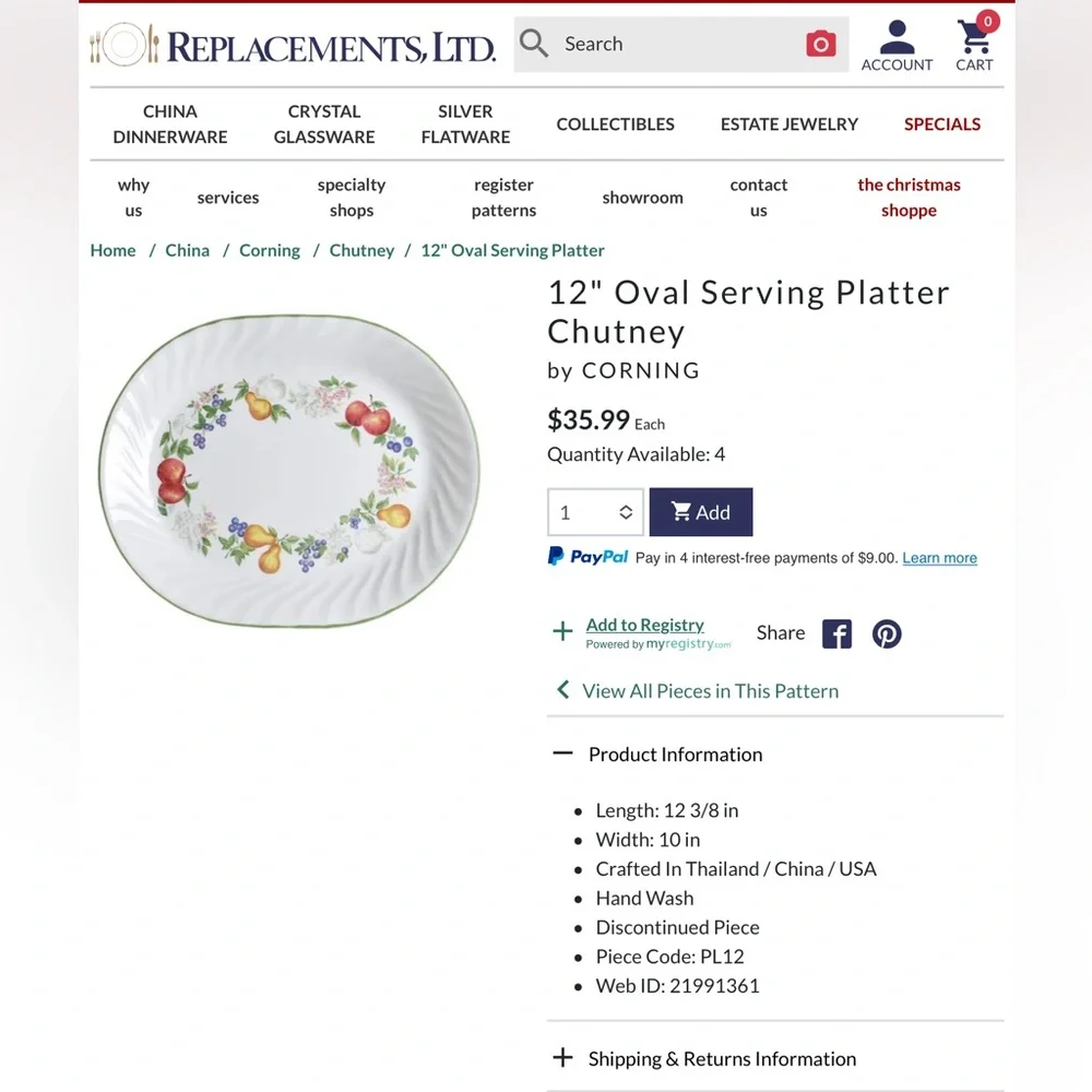 Corelle impressions 12