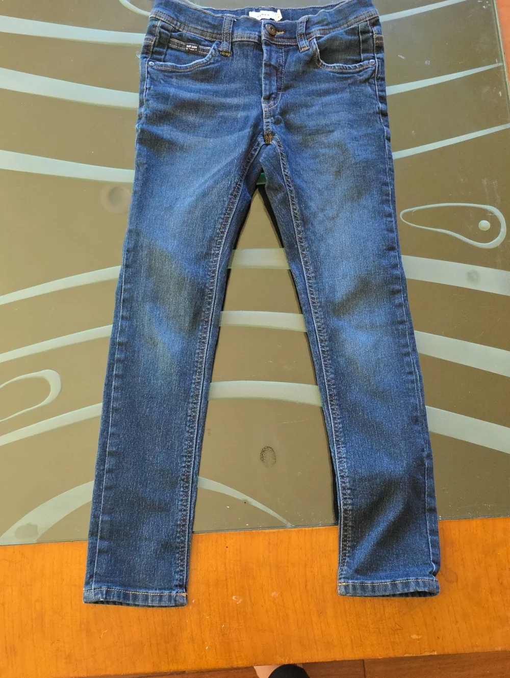 Kids Dark Blue Stretch Denim Jeans