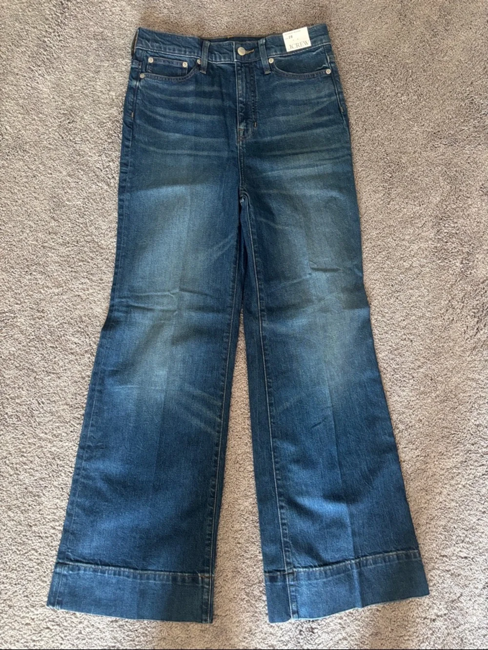 J. Crew Dark Blue Wide Leg Jeans