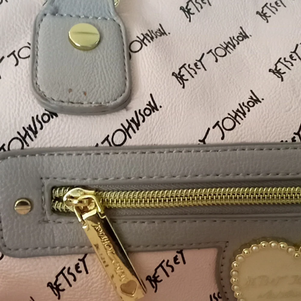 Pink and gray Betsy Johnson handbag Purse