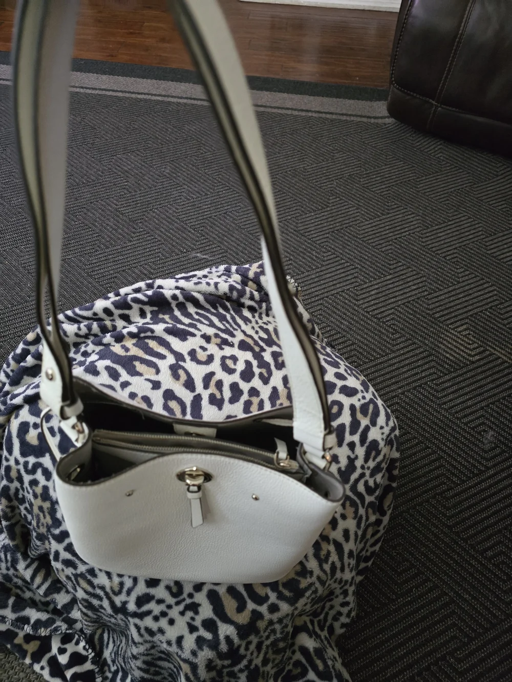 kate spade white pebbled