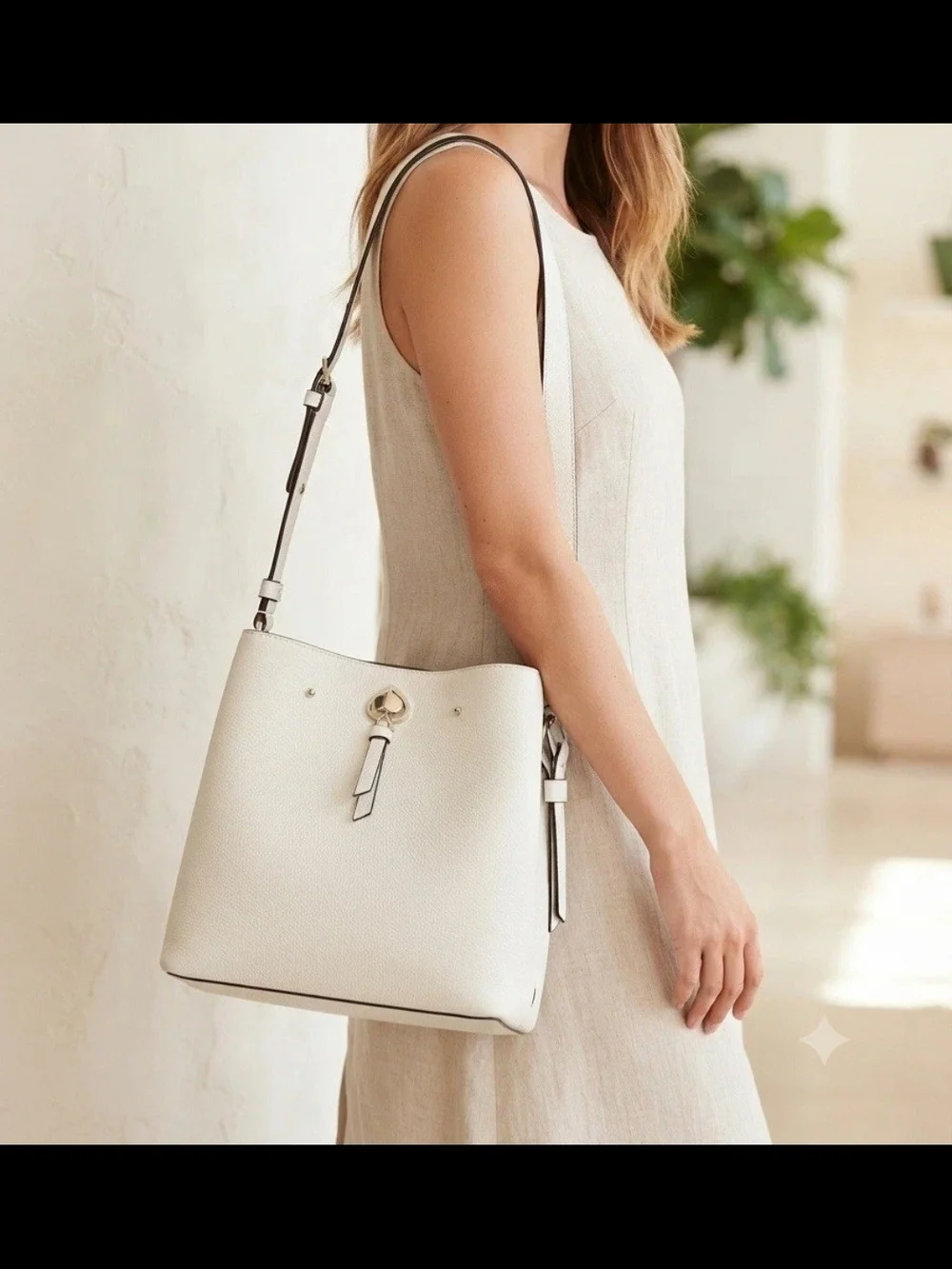 kate spade white pebbled