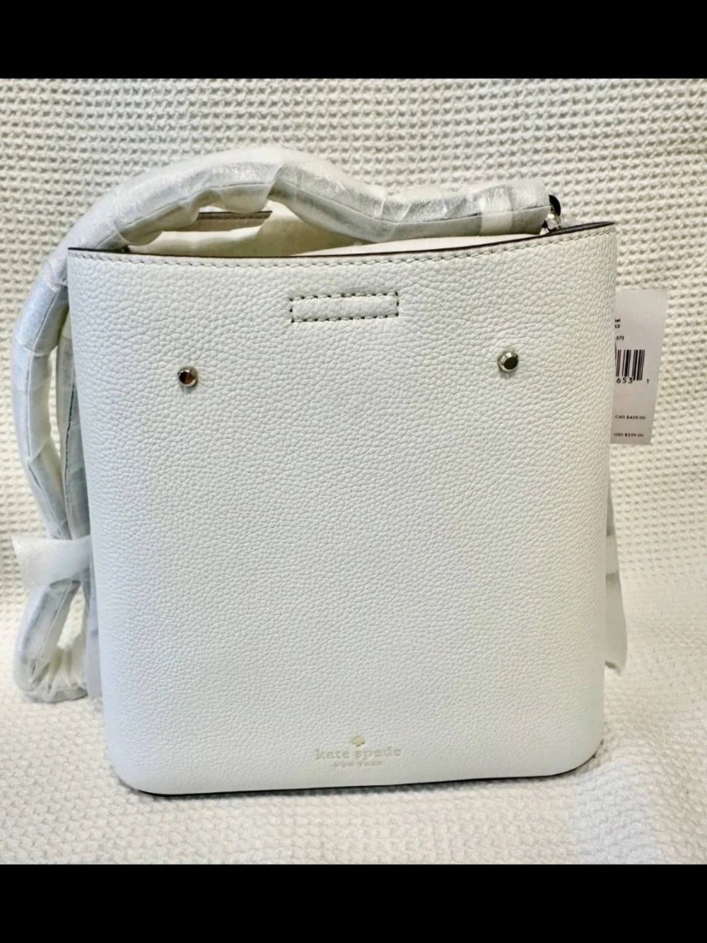 kate spade white pebbled
