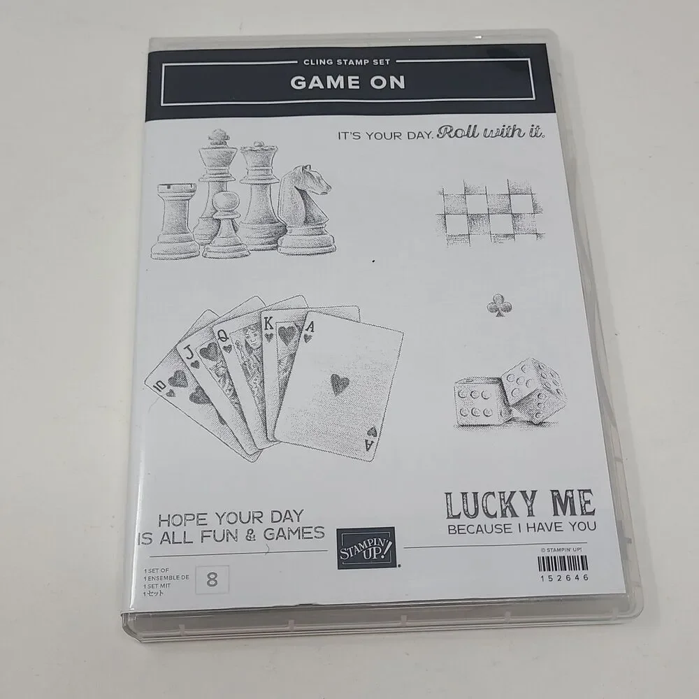 Stampin Up Game On Rubber Stamps Set Chess Casino Cards Dice Lucky Me