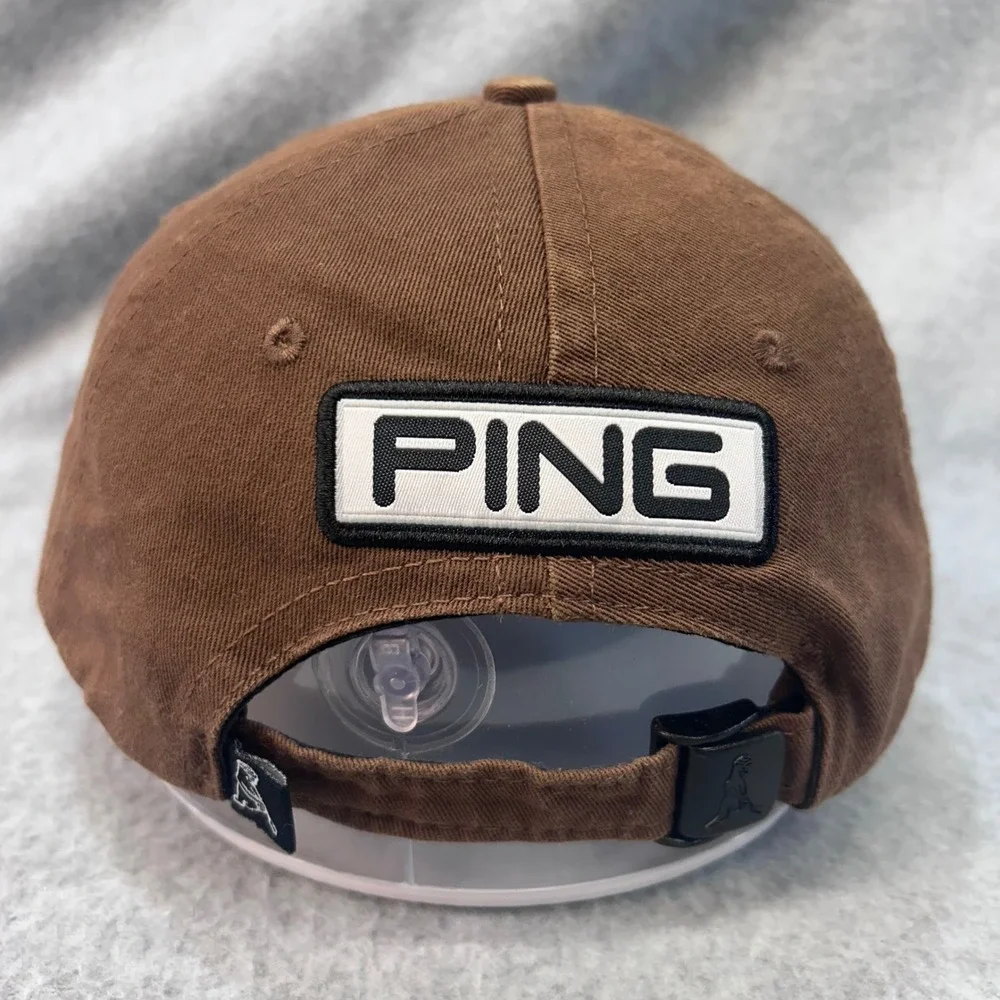 PING G5 Logo Women Brown PING Golf Hat Adjustable Strapback OSFM