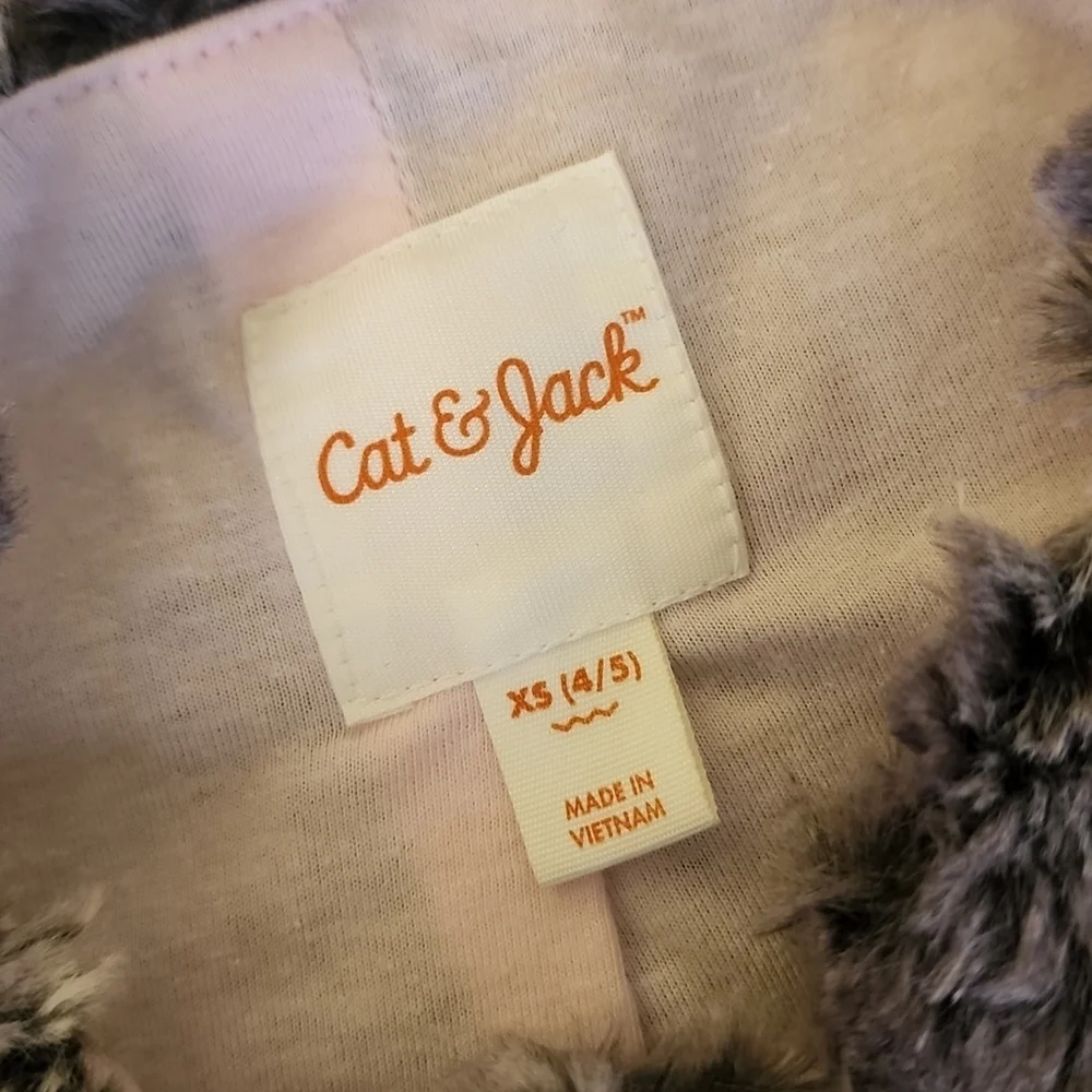 Cat & Jack Faux Fur Vest Grey Size XS