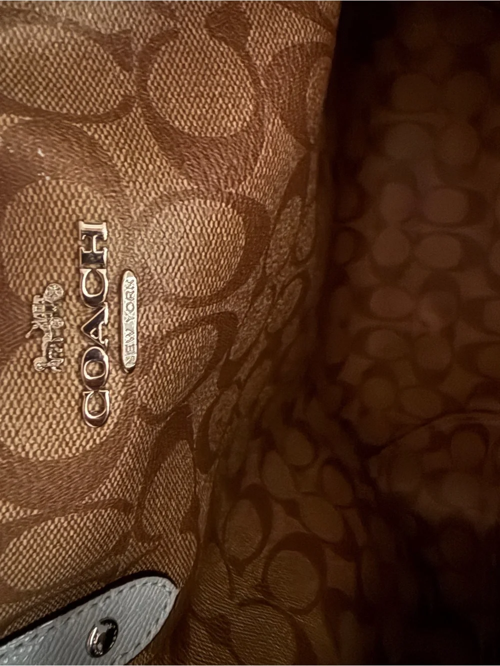 Coach tote pale