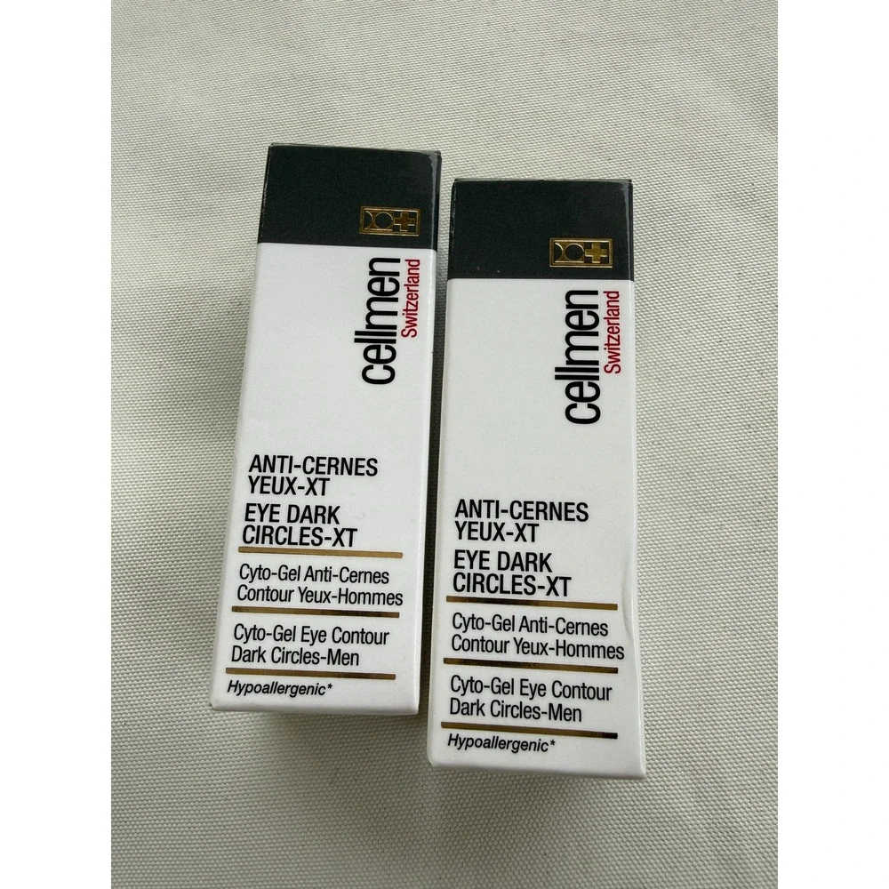 Lot of 2 Cellmen Switzerland Eye Dark Circles-XT Cyto-Gel Men‎ 0.10oz 3ml Travel