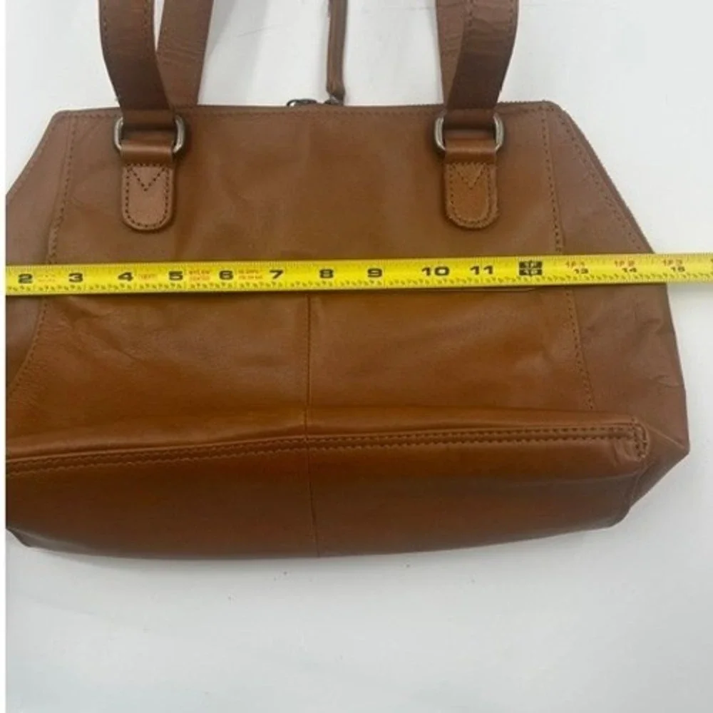 Spikes & Sparrow Shoulder Bag Women Medium Cognac Brown Good Leather Zip Satchel