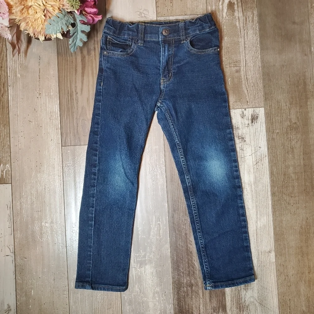 OshKosh B'gosh Dark Wash Skinny Blue Jeans Size 6R Boy NWOT