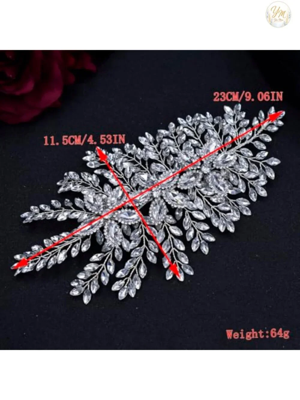 Rhinestone Bridal Headband Hair Accessory for Wedding Formal Occasions