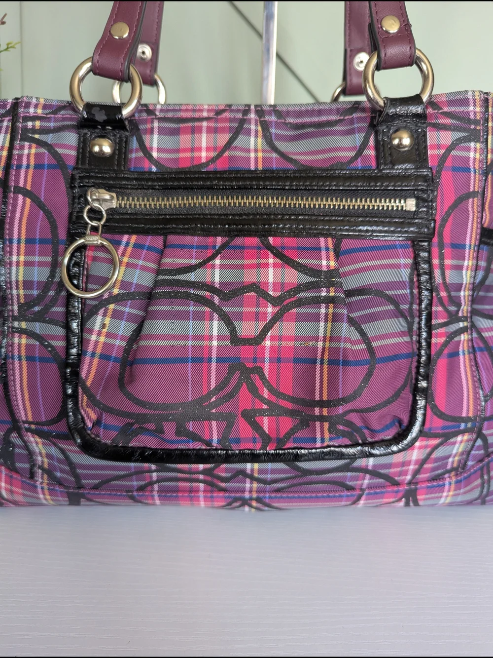 Coach popppy tartan