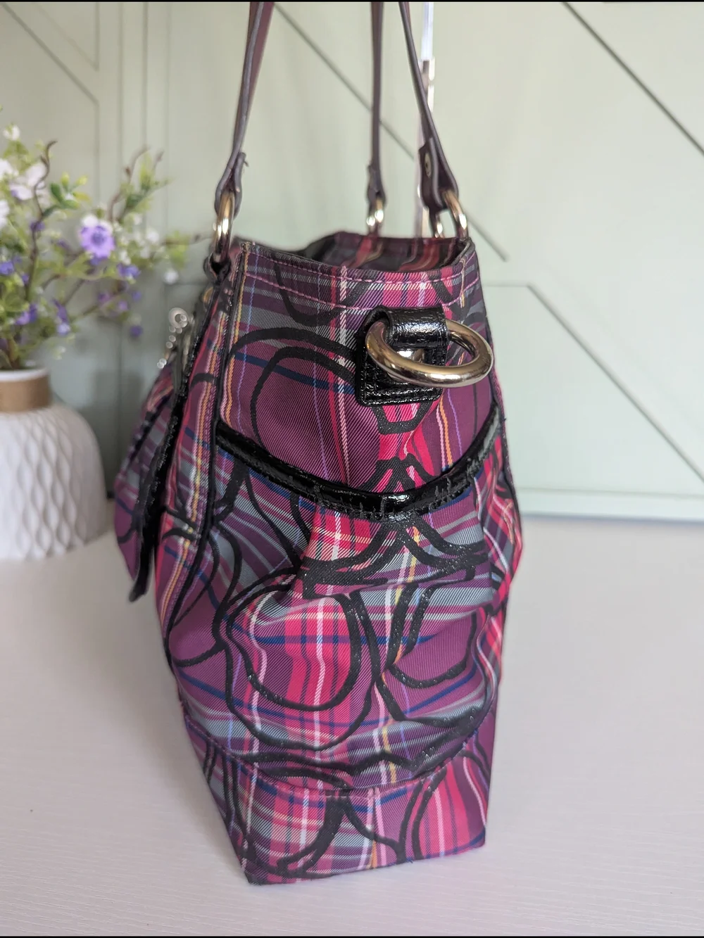 Coach popppy tartan