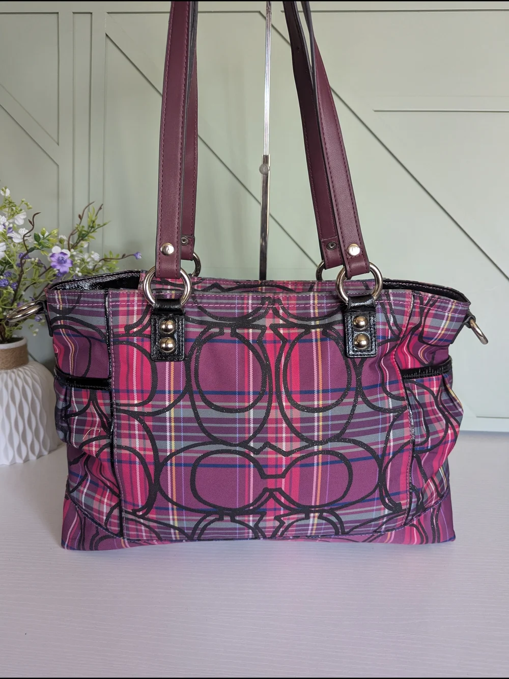 Coach popppy tartan