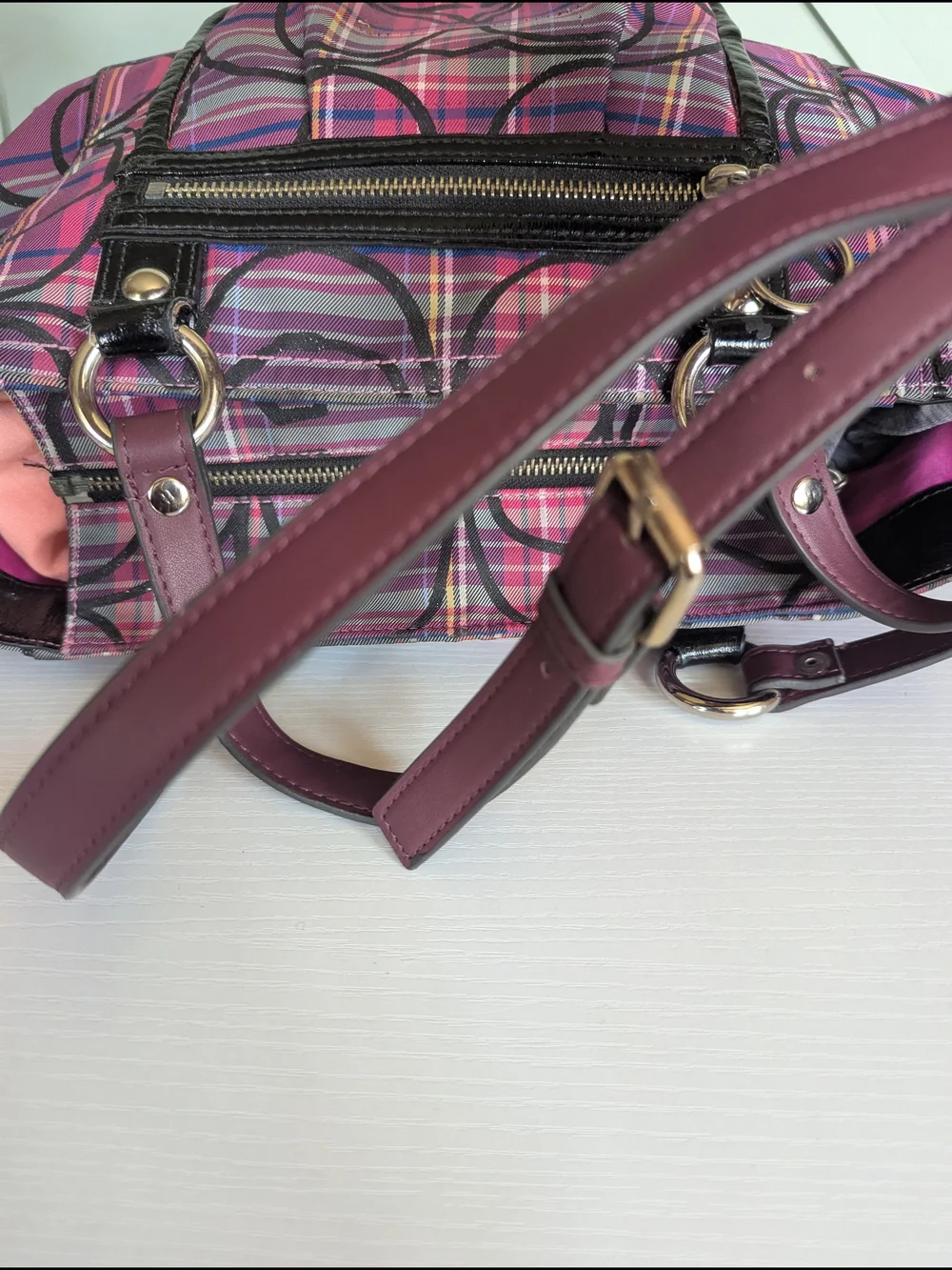 Coach popppy tartan
