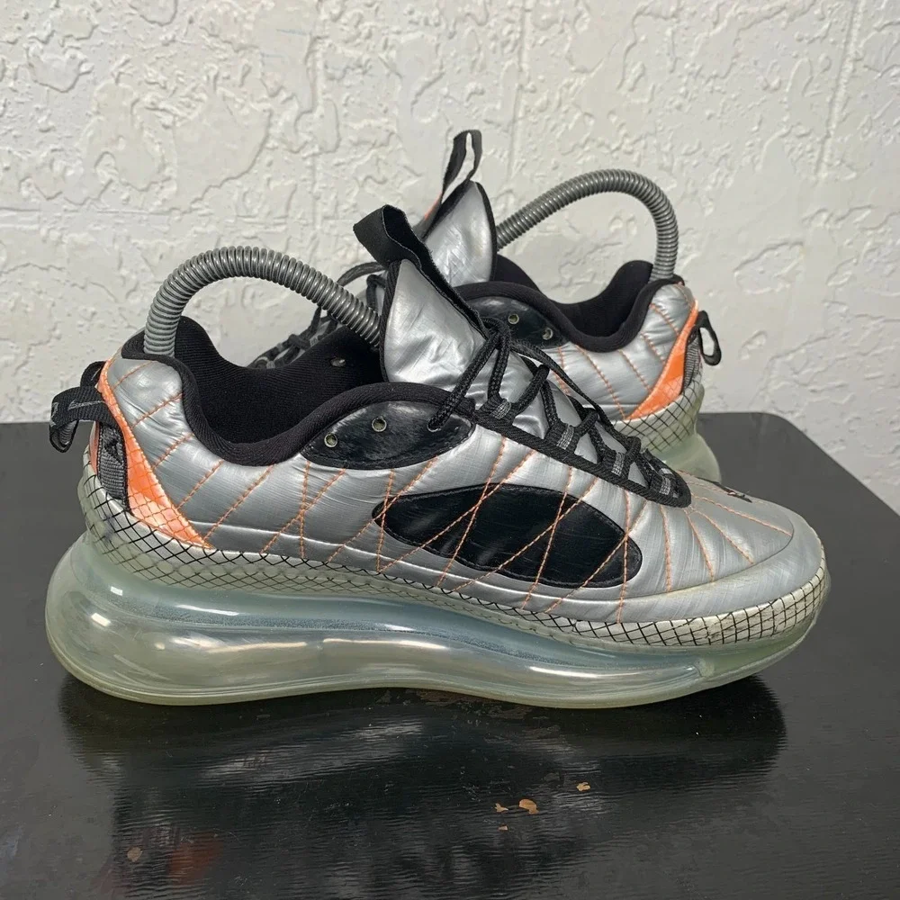 Nike Air‎ MX-720-818 Mens Size 6 Womens Size 7.5 Running Shoes Silver Orange