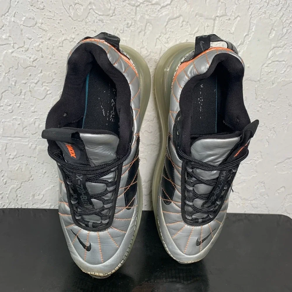Nike Air‎ MX-720-818 Mens Size 6 Womens Size 7.5 Running Shoes Silver Orange