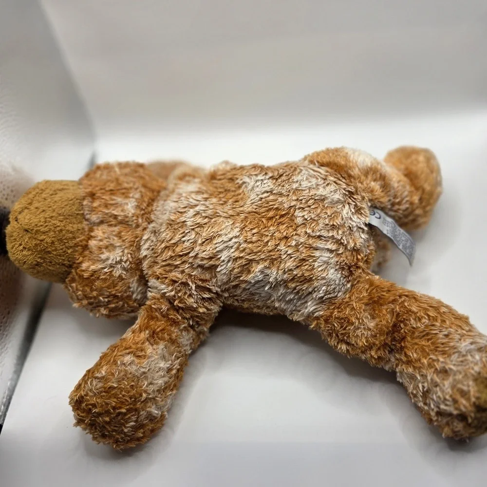 Aurora Plush Bear Brown White Mottled Shaggy Floppy Stuffed Animal 9x12in