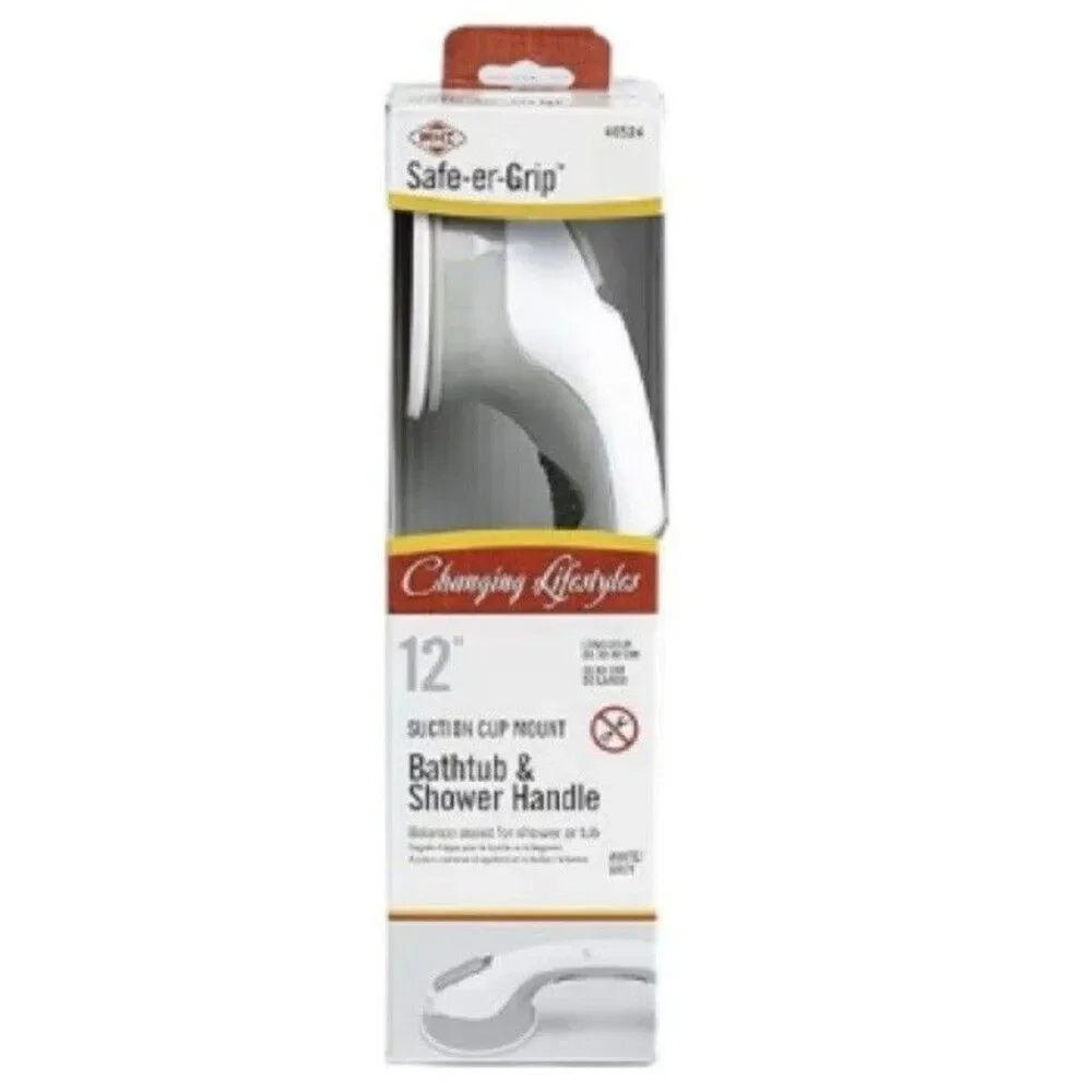 MHI Safe-er-Grip New Bathtub and Shower Handle White/Grey balance assist