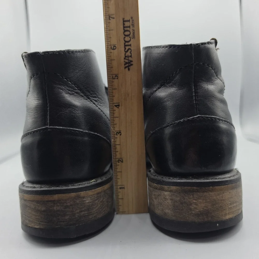 Harley Davidson Chukka Boots Mens 9.5 Black Leather Ankle Moto Biker Vibram Sole