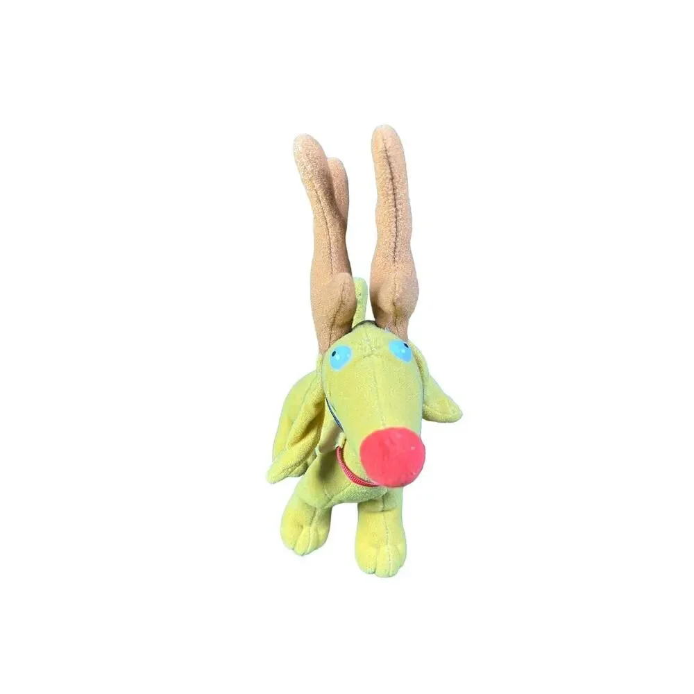 Rugrats Spike Reindeer Bean Bag Toy 1997 Mattel Rare Nickelodeon Christmas Tag‎