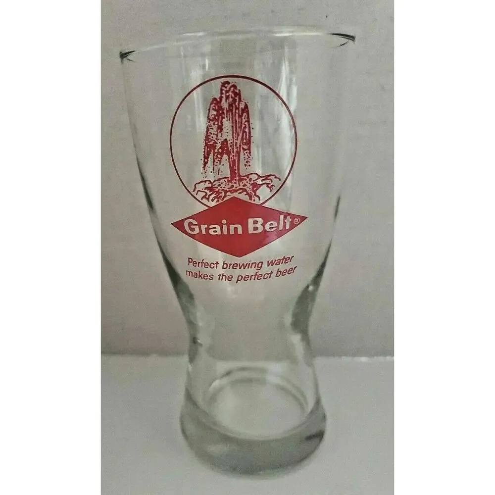 Vintage 1970's Grain Belt Beer Barware Glass 10‎ oz Pilsner U201