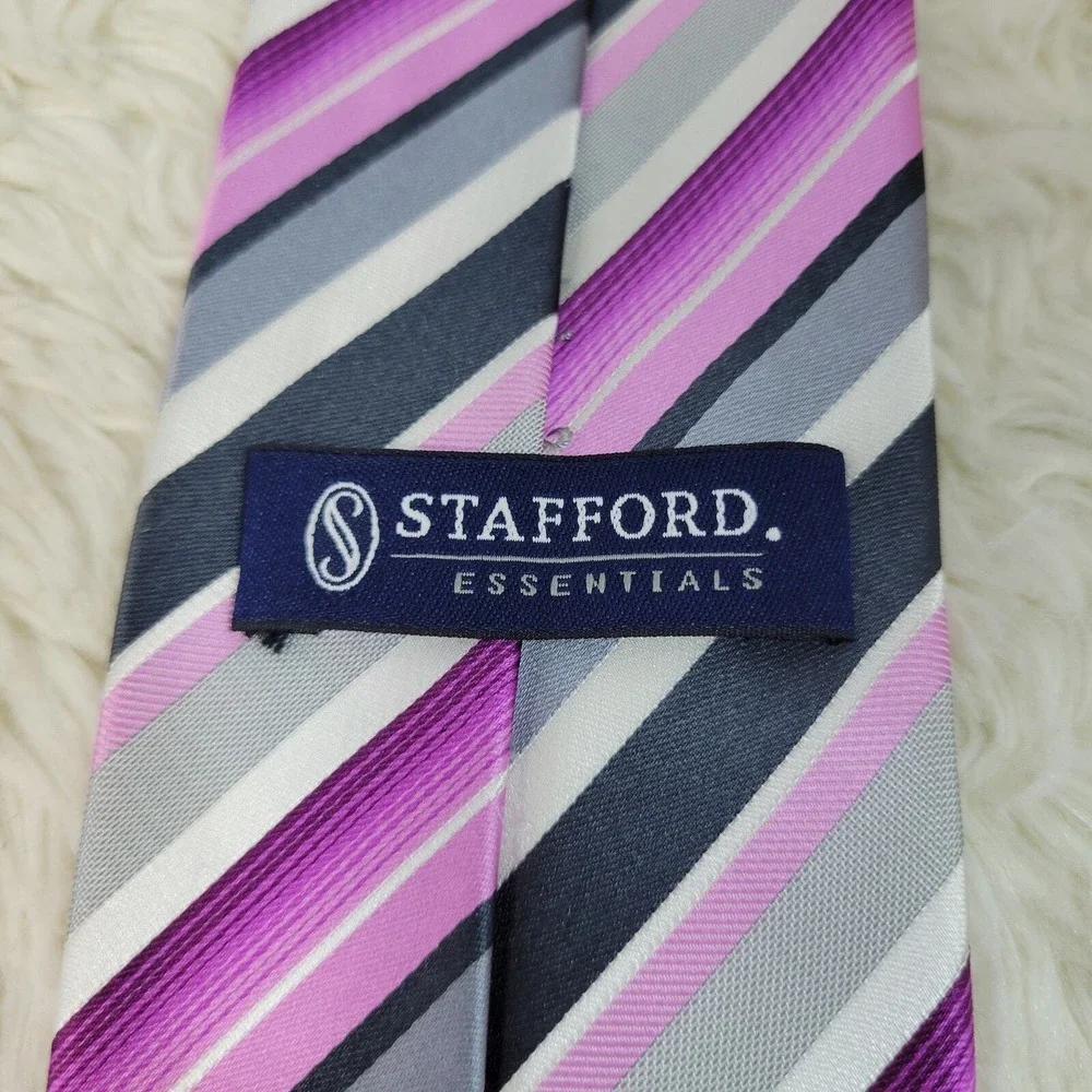Stafford striped necktie