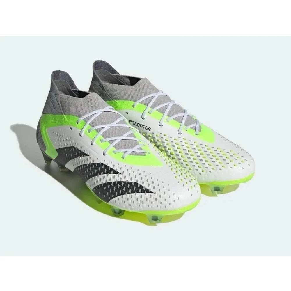 adidas Predator .1 FG Soccer‎ Cleats White Green Black GZ0035 Size M6.5/ W7.5
