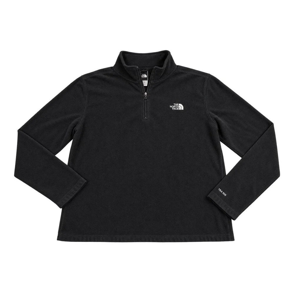 The North Face TKA 100 Fleece Black Pullover (Large)