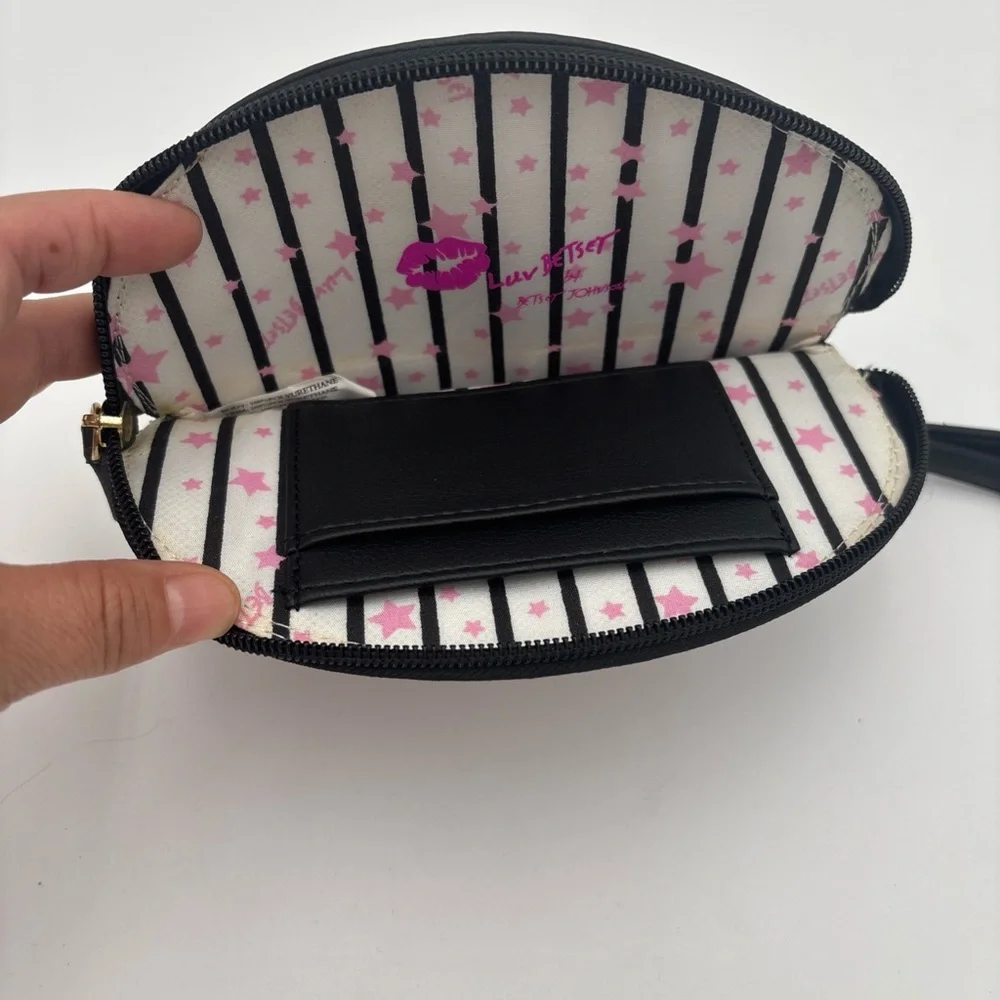 Betsey Johnson‎ Black and Pink Dog Baby Bag