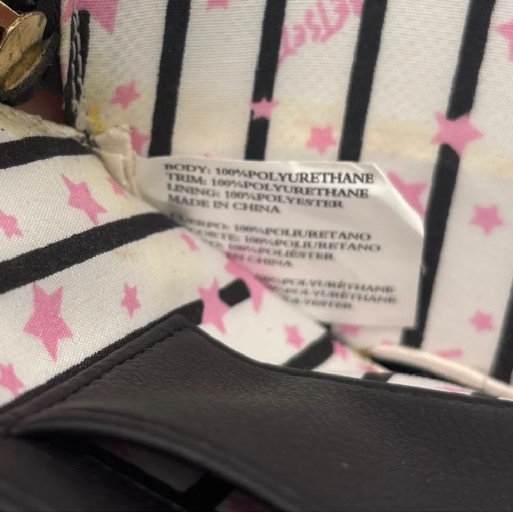 Betsey Johnson‎ Black and Pink Dog Baby Bag