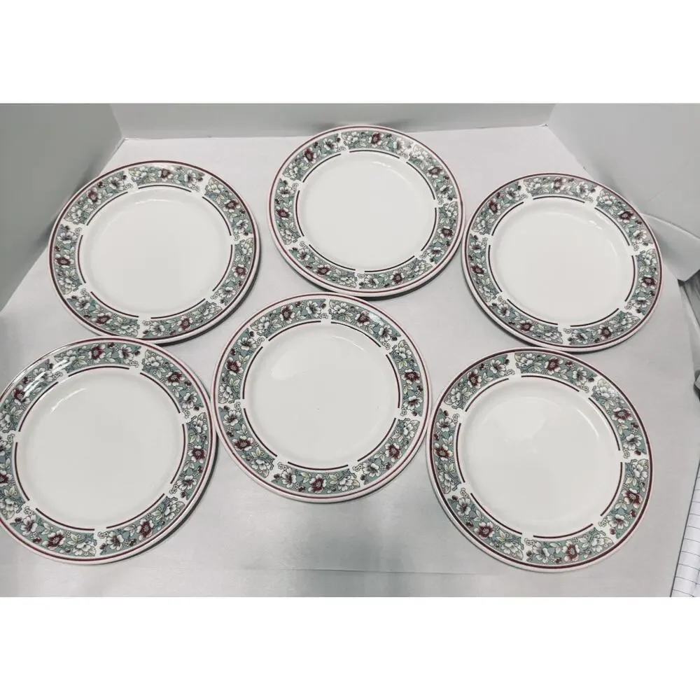 Set of 6 Johnson Bros Windsor Ware Malvern Blue Dessert‎ Plates 6” England