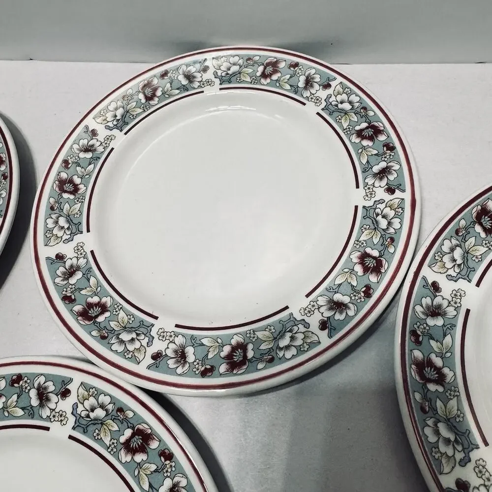 Set of 6 Johnson Bros Windsor Ware Malvern Blue Dessert‎ Plates 6” England