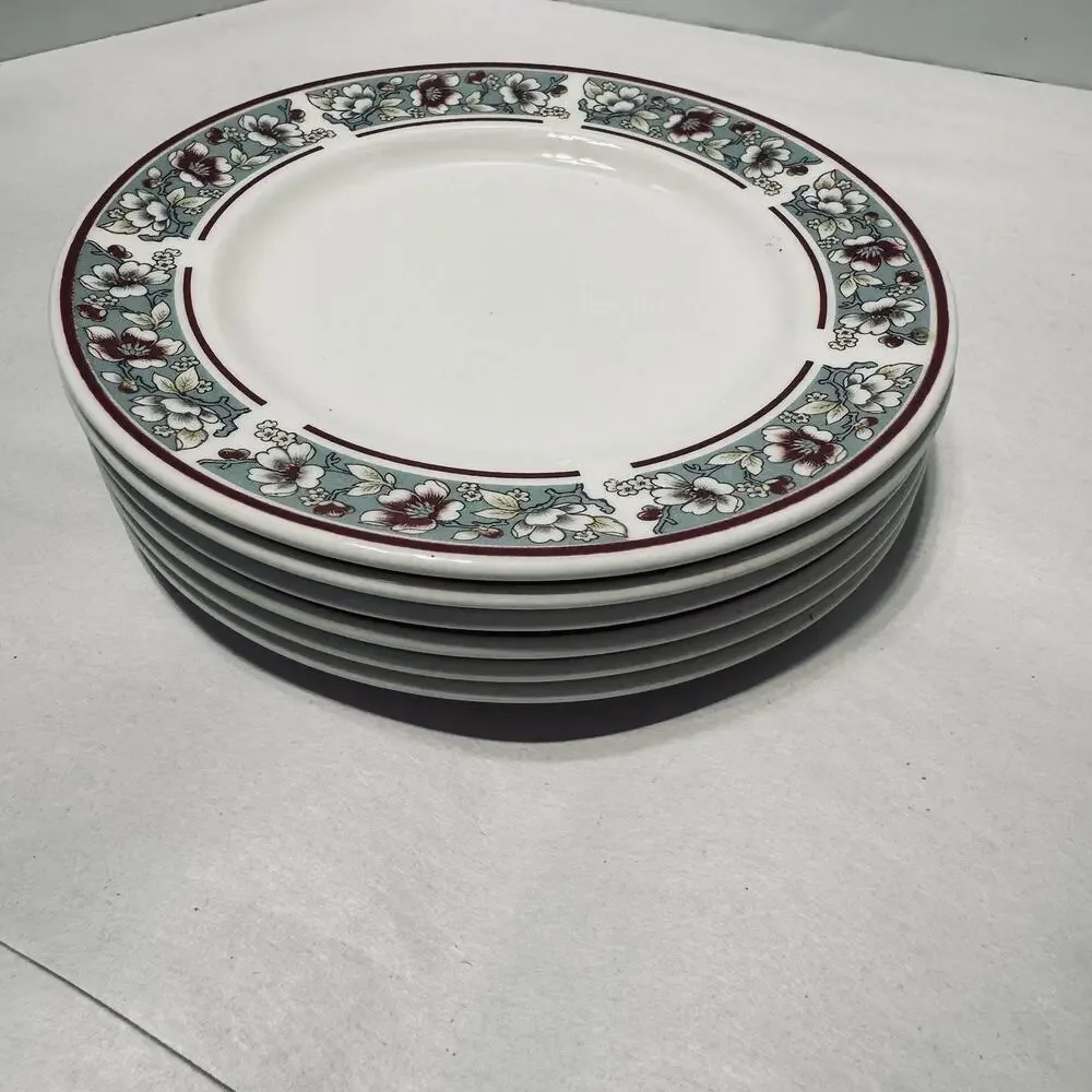 Set of 6 Johnson Bros Windsor Ware Malvern Blue Dessert‎ Plates 6” England